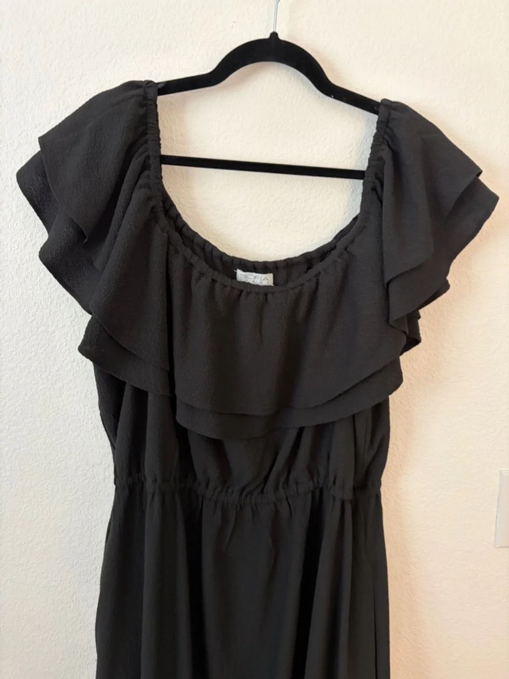 sofia by sofia vergara Black Ruffle Maxi Dress - Picture 2 of 5
